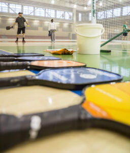 Pickleball paddles. 