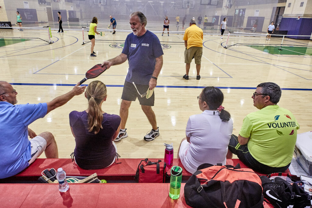 Pickleball instructor and player, John, at the Monon Community Center.