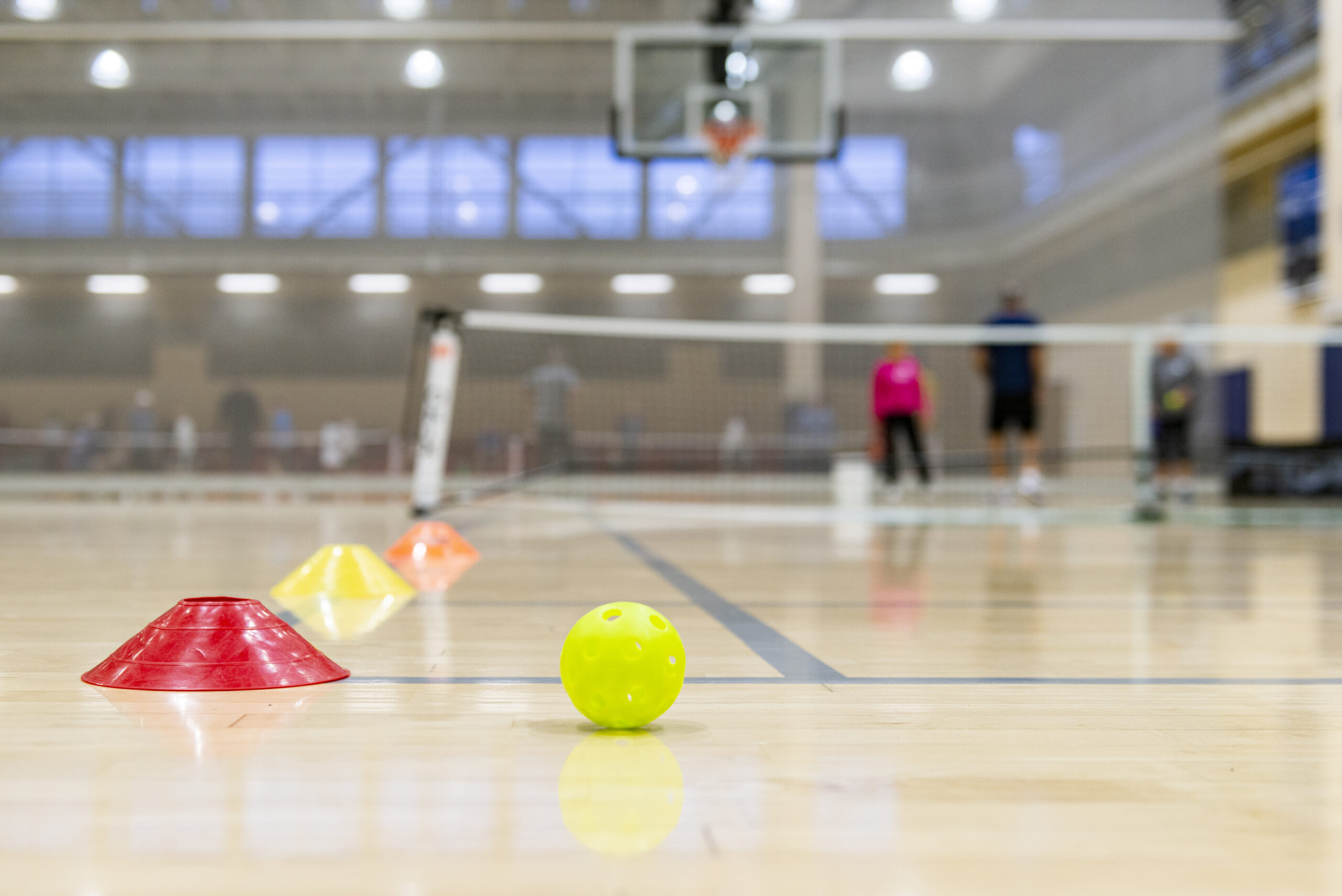 Pickleball courts at the Monon Community Center.